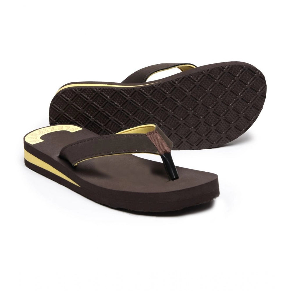HD Unisex Rubber Comfortable Orthopedic Doctor Slipper and Flip Flops (Brown)