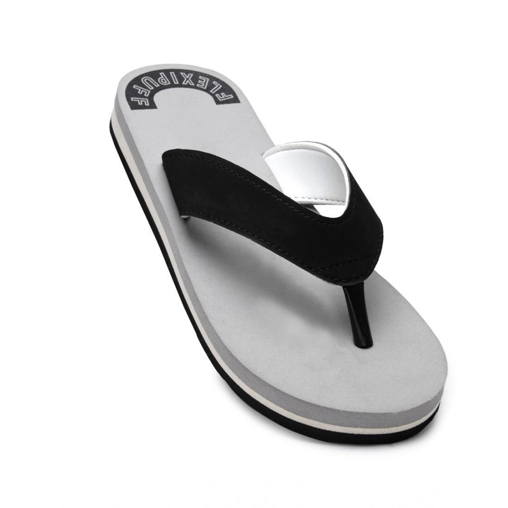 HD Unisex Rubber Men's Slippers for Ultimate Comfort (Grey)