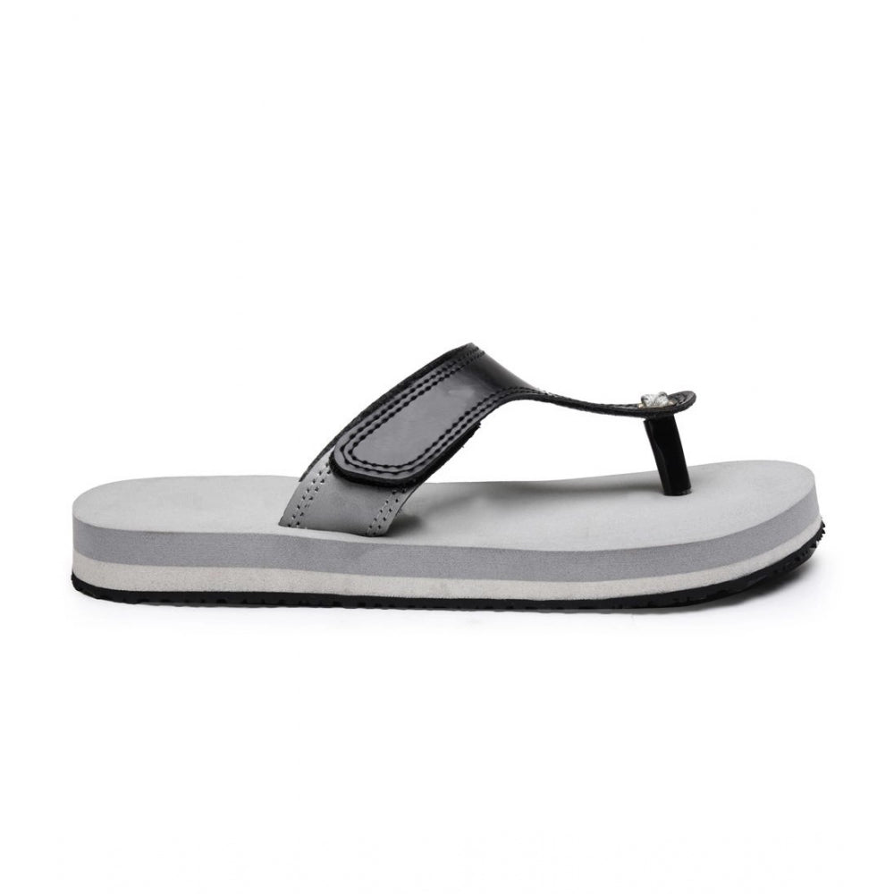 HD Unisex Rubber Lightweight T-Style Slippers (Grey)