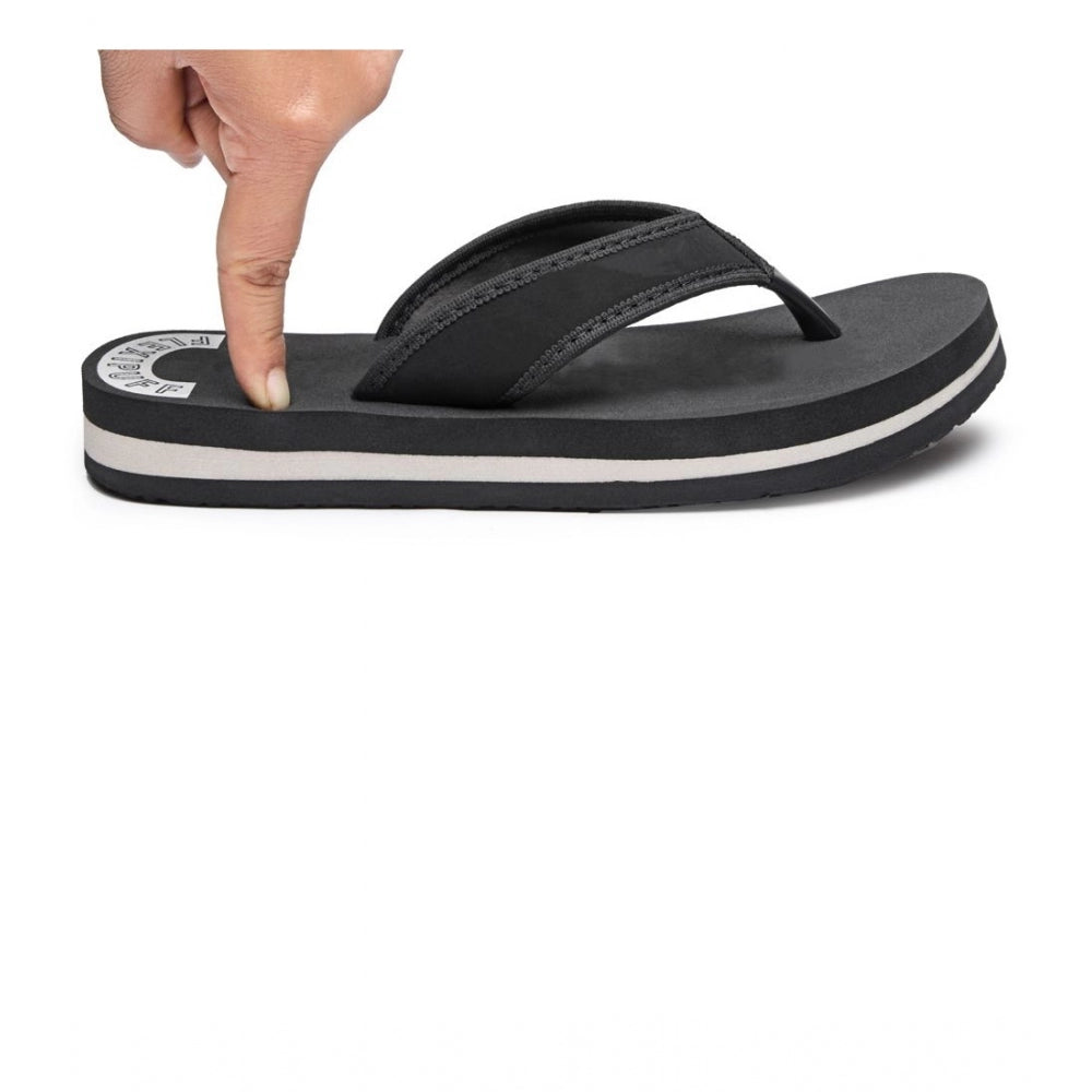 HD Unisex Rubber Lightweight and Soft Women Slippers for a Cozy Step (Black)