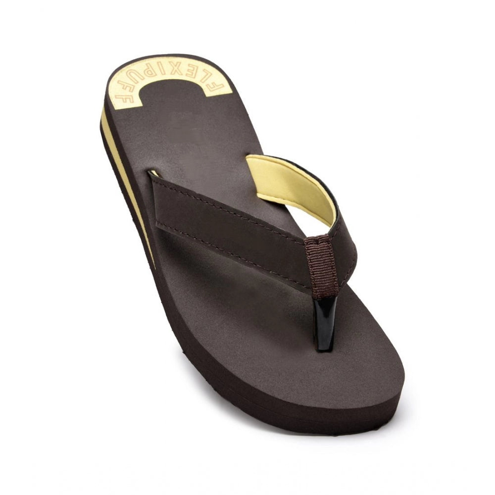 HD Unisex Rubber Comfortable Orthopedic Doctor Slipper and Flip Flops (Brown)