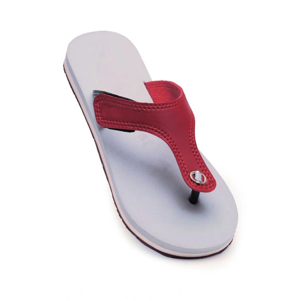 HD Unisex Rubber Lightweight T-Style Slippers (Maroon)