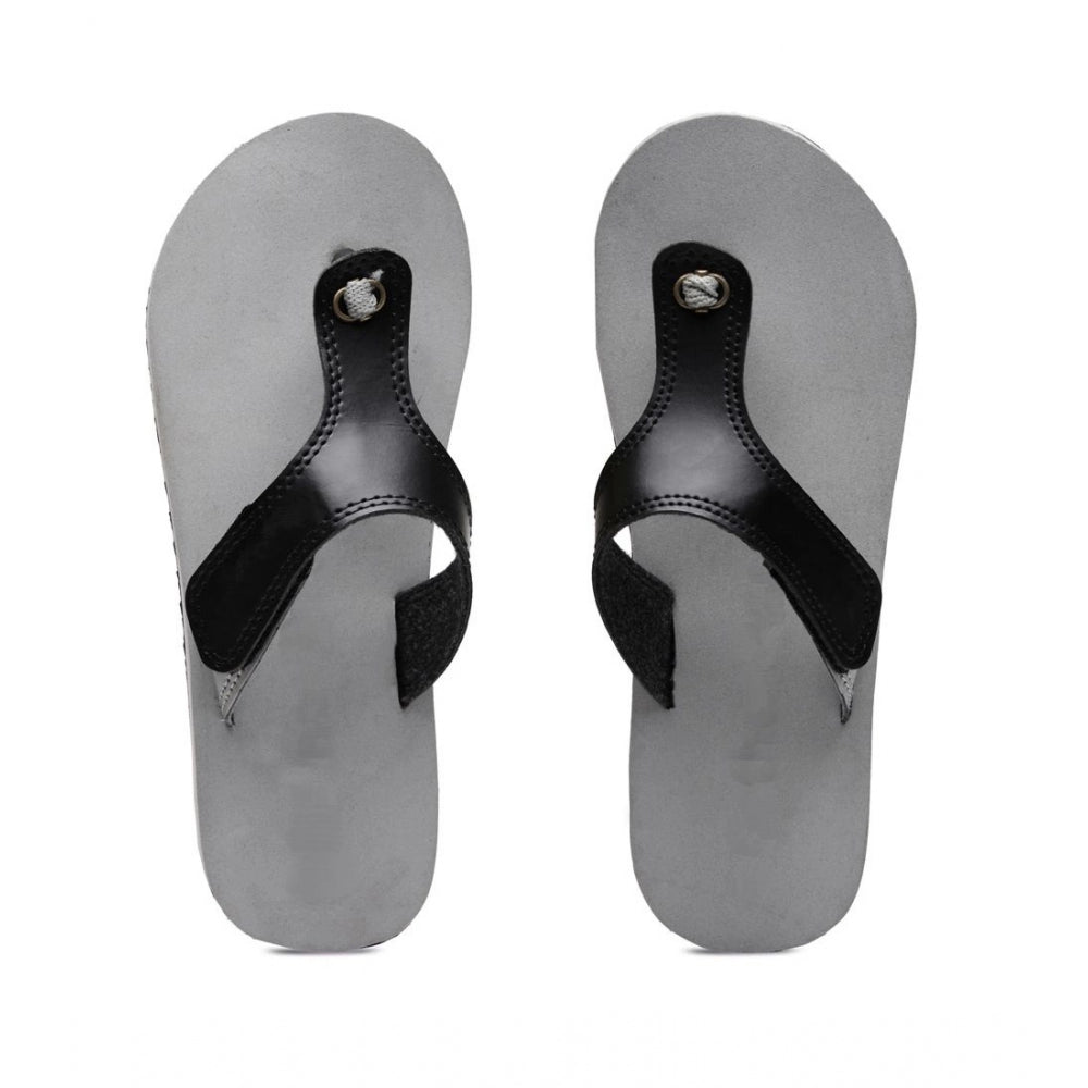HD Unisex Rubber Lightweight T-Style Slippers (Grey)