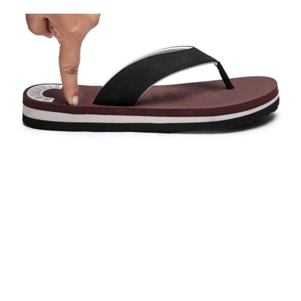HD Unisex Rubber Men's Slippers for Ultimate Comfort (Maroon)