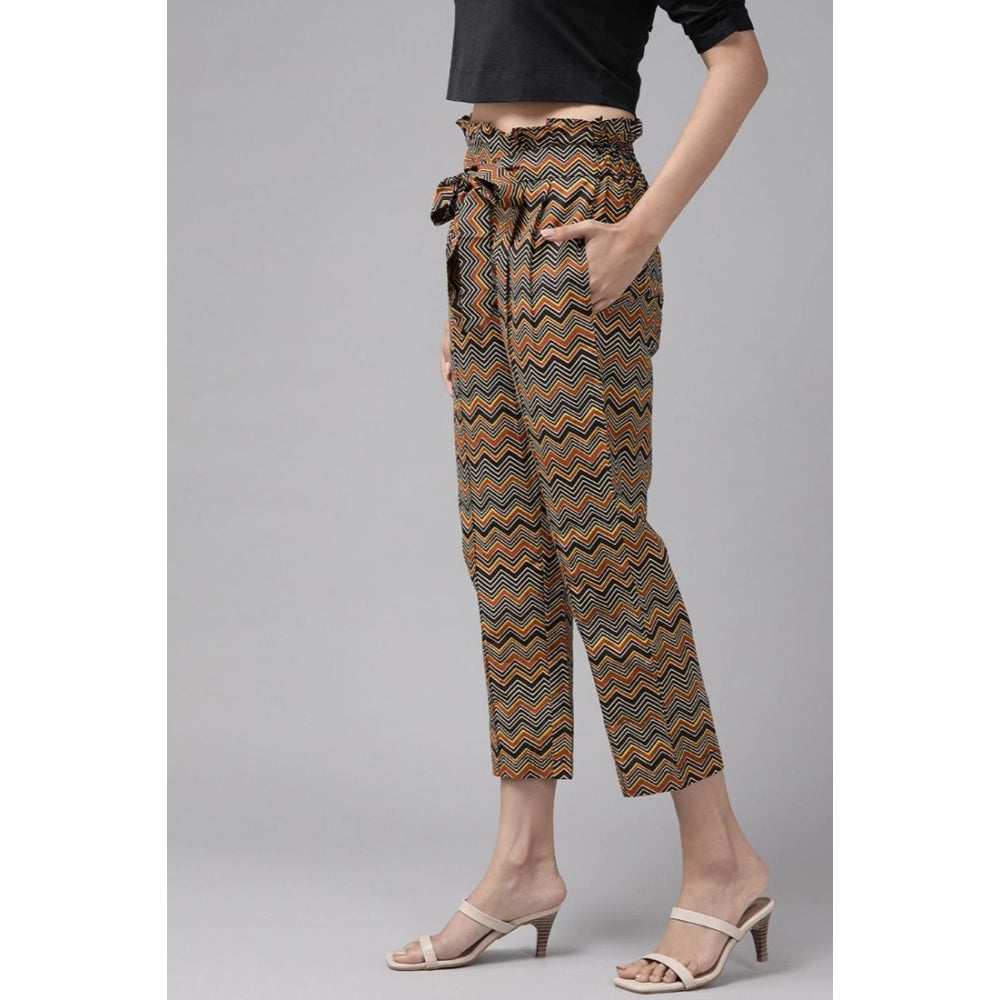 HD Women's Casual Printed Cotton Trouser Pant (MultiColor)