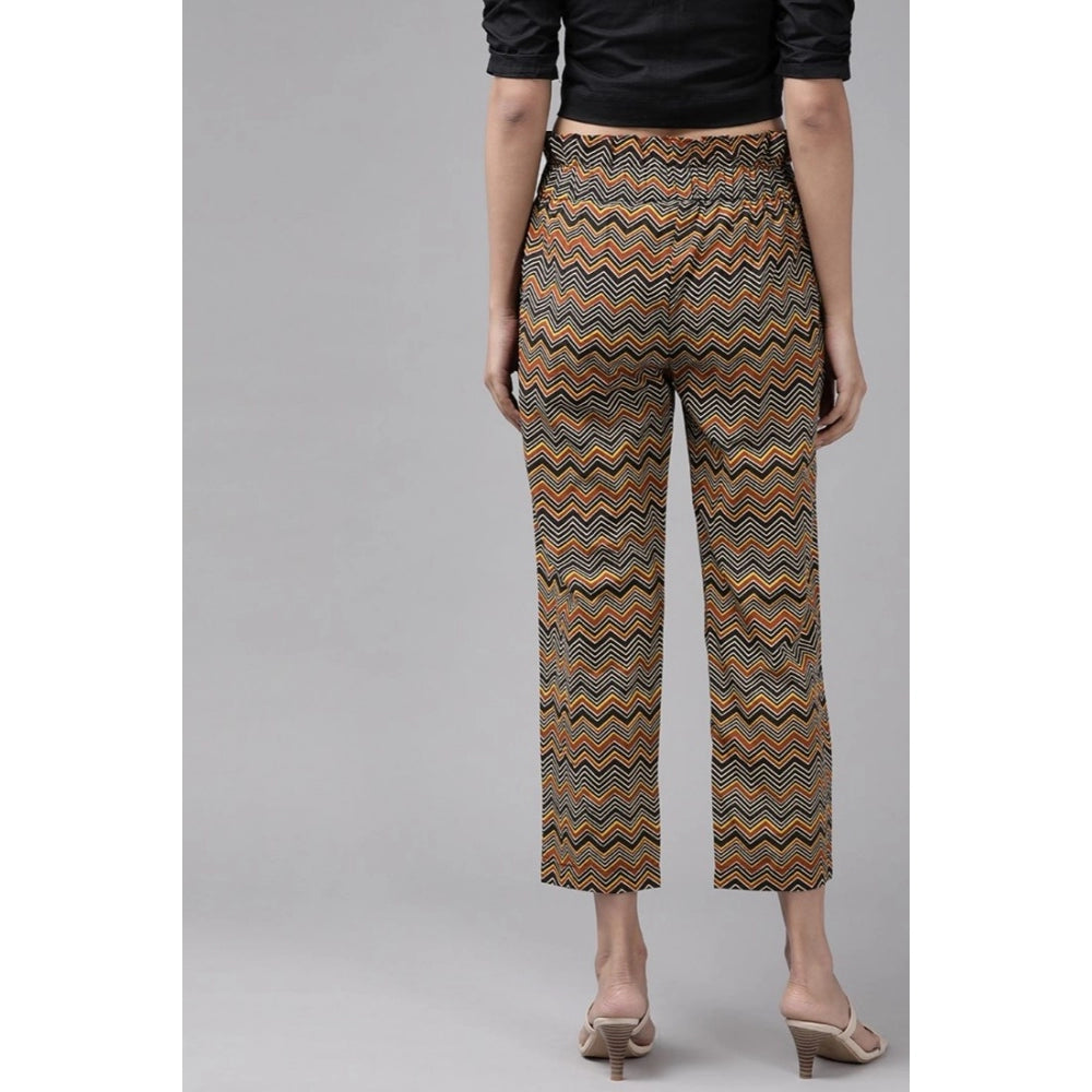 HD Women's Casual Printed Cotton Trouser Pant (MultiColor)