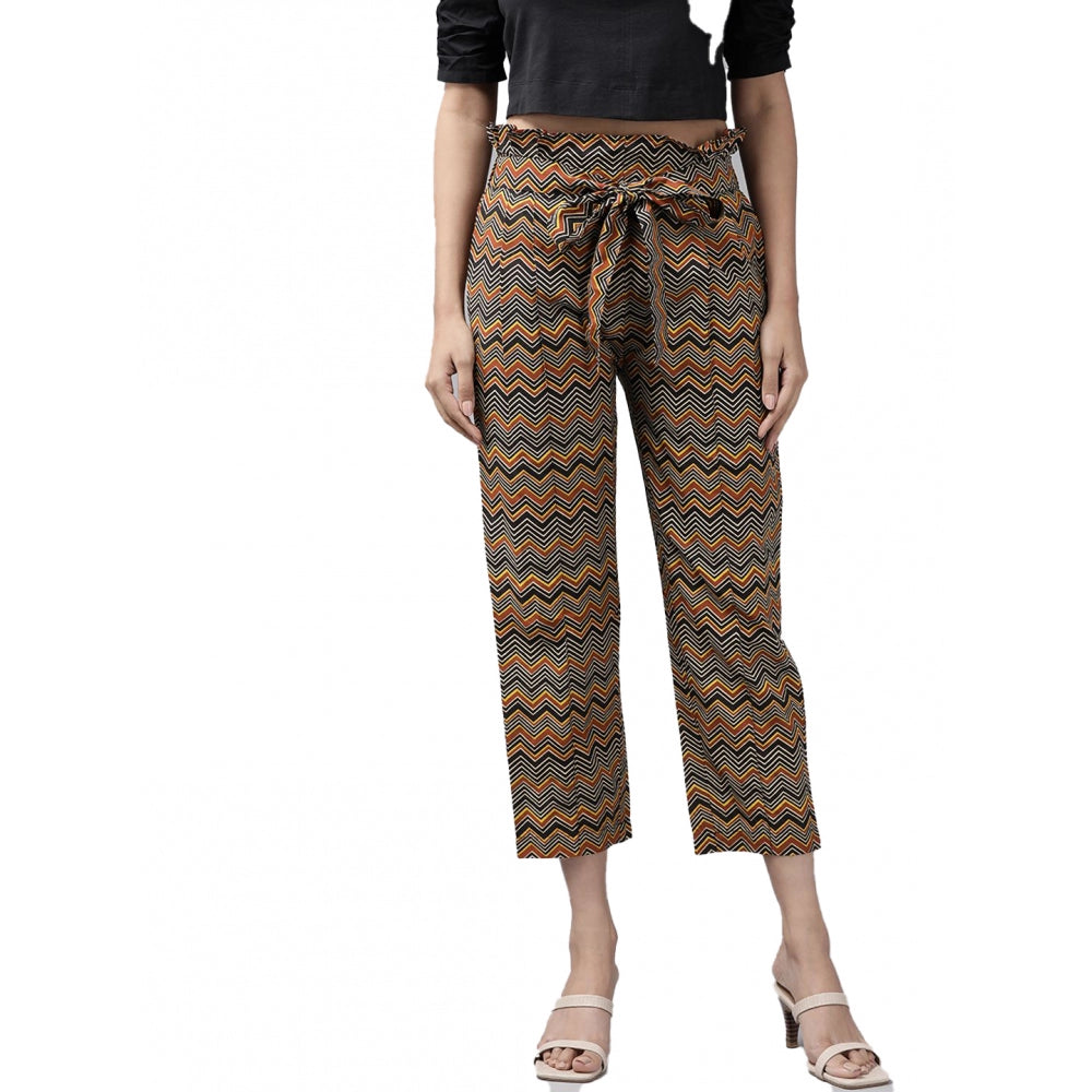 HD Women's Casual Printed Cotton Trouser Pant (MultiColor)