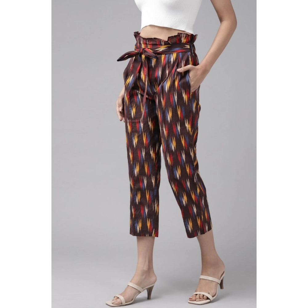 HD Women's Casual Printed Cotton Trouser Pant (MultiColor)