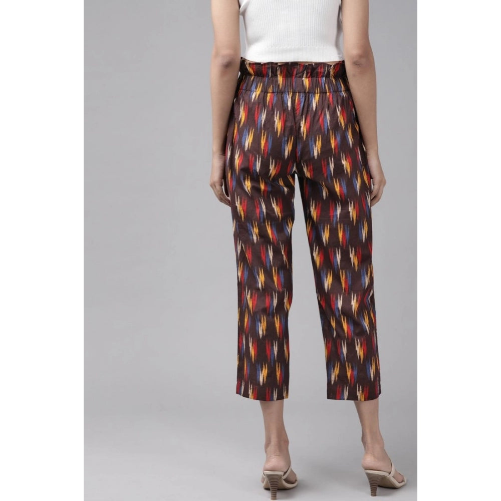 HD Women's Casual Printed Cotton Trouser Pant (MultiColor)