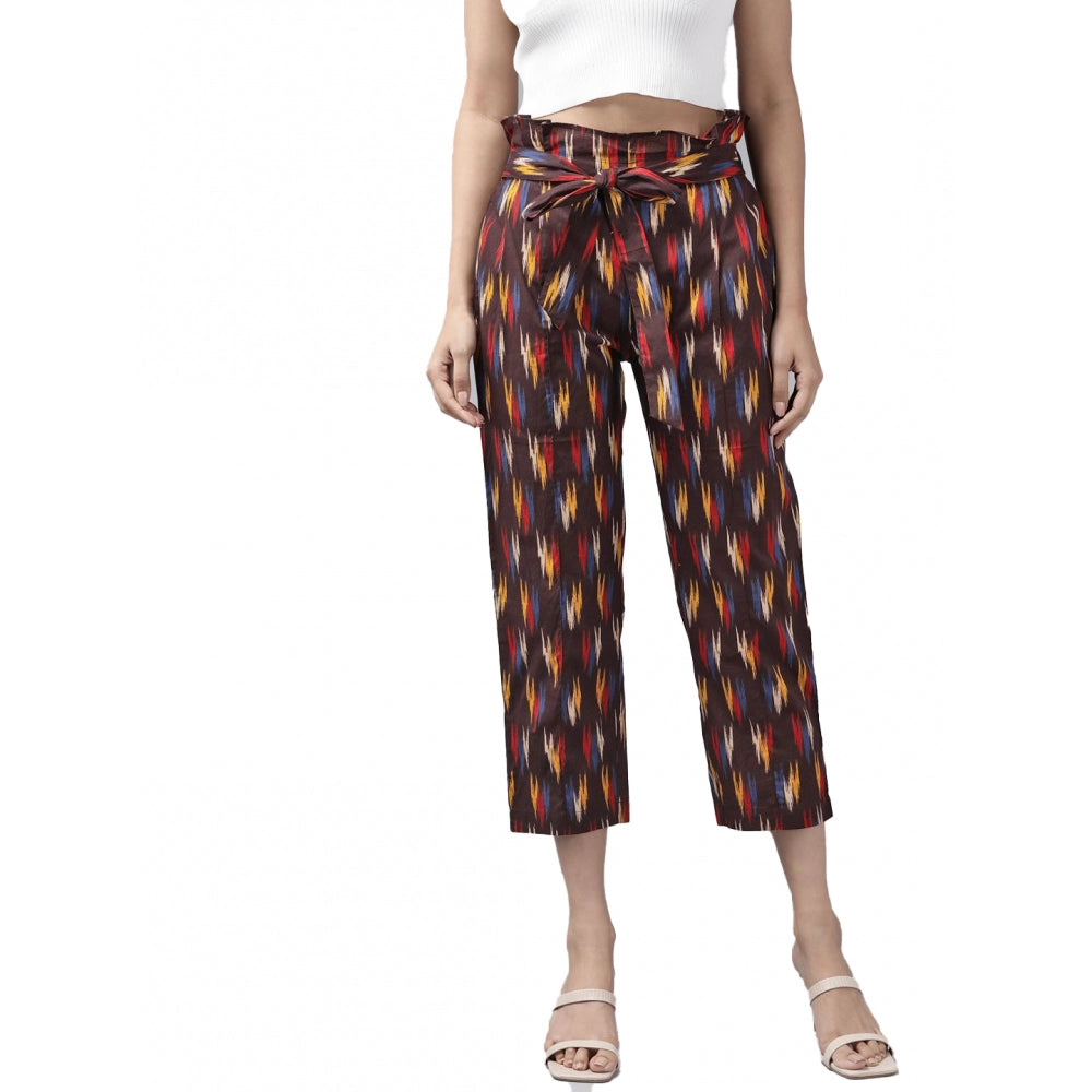 HD Women's Casual Printed Cotton Trouser Pant (MultiColor)