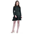 HD Women's Cotton Blend Floral Full Sleeves Dress (Green)