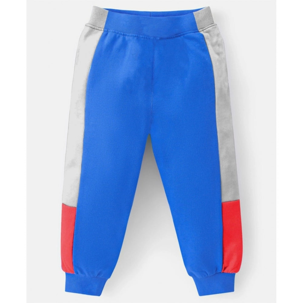 HamariDookan Boy's Casual Full Sleeve Printed Cotton T Shirt With Pant (Blue)