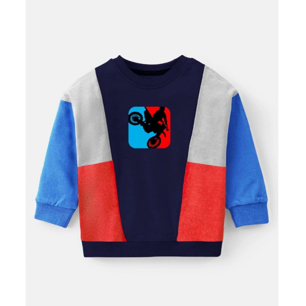 HamariDookan Boy's Casual Full Sleeve Printed Cotton T Shirt With Pant (Blue)