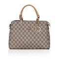 Women's Faux Leather Printed Handbag (Camel)