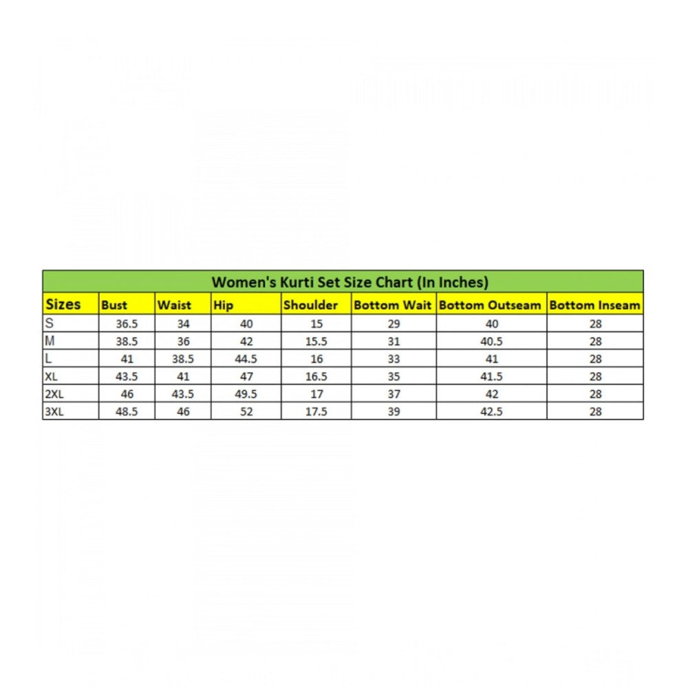 HD Women's Silk Embroidered 3/4th Sleeve V-Neck Kurti With Sharara Pant and Dupatta Set (Cream &amp; Orange)