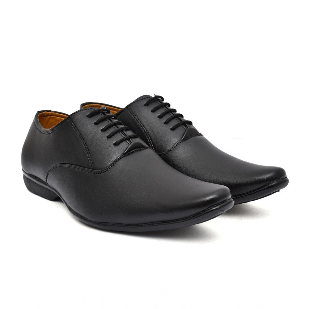 HD Men's Faux Leather Formal Shoes (Black)