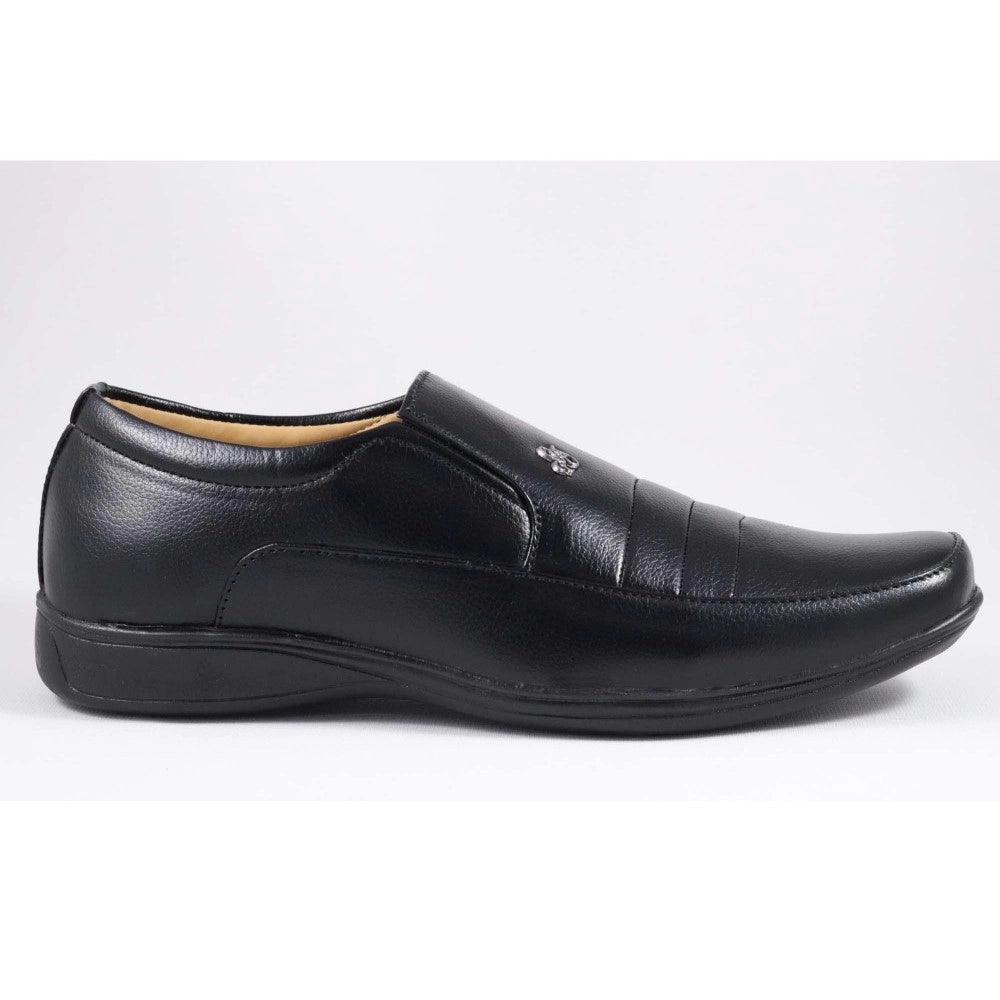 HD Men's Faux Leather Formal Shoes (Black)
