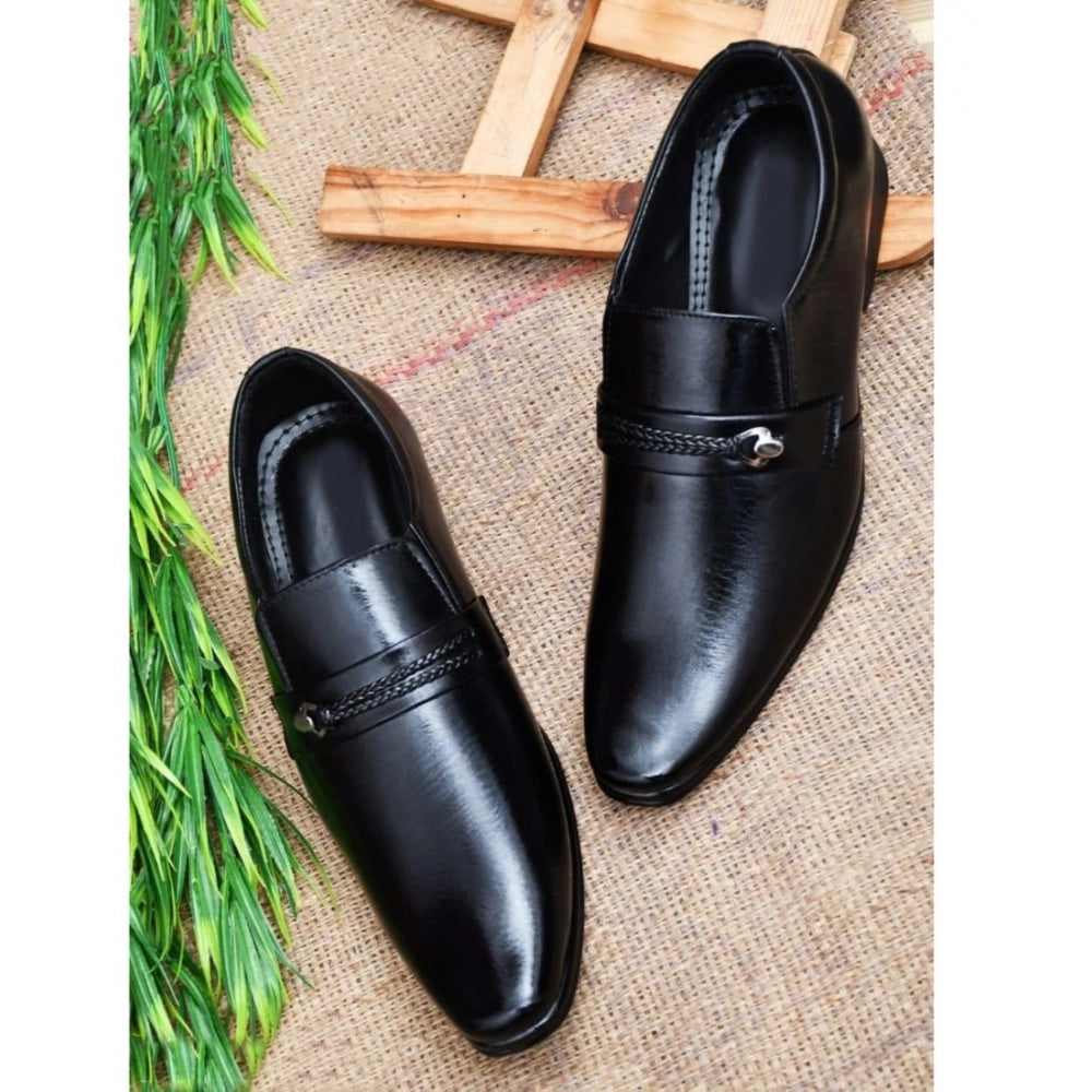 HD Men's Faux Leather Formal Shoes (Black)