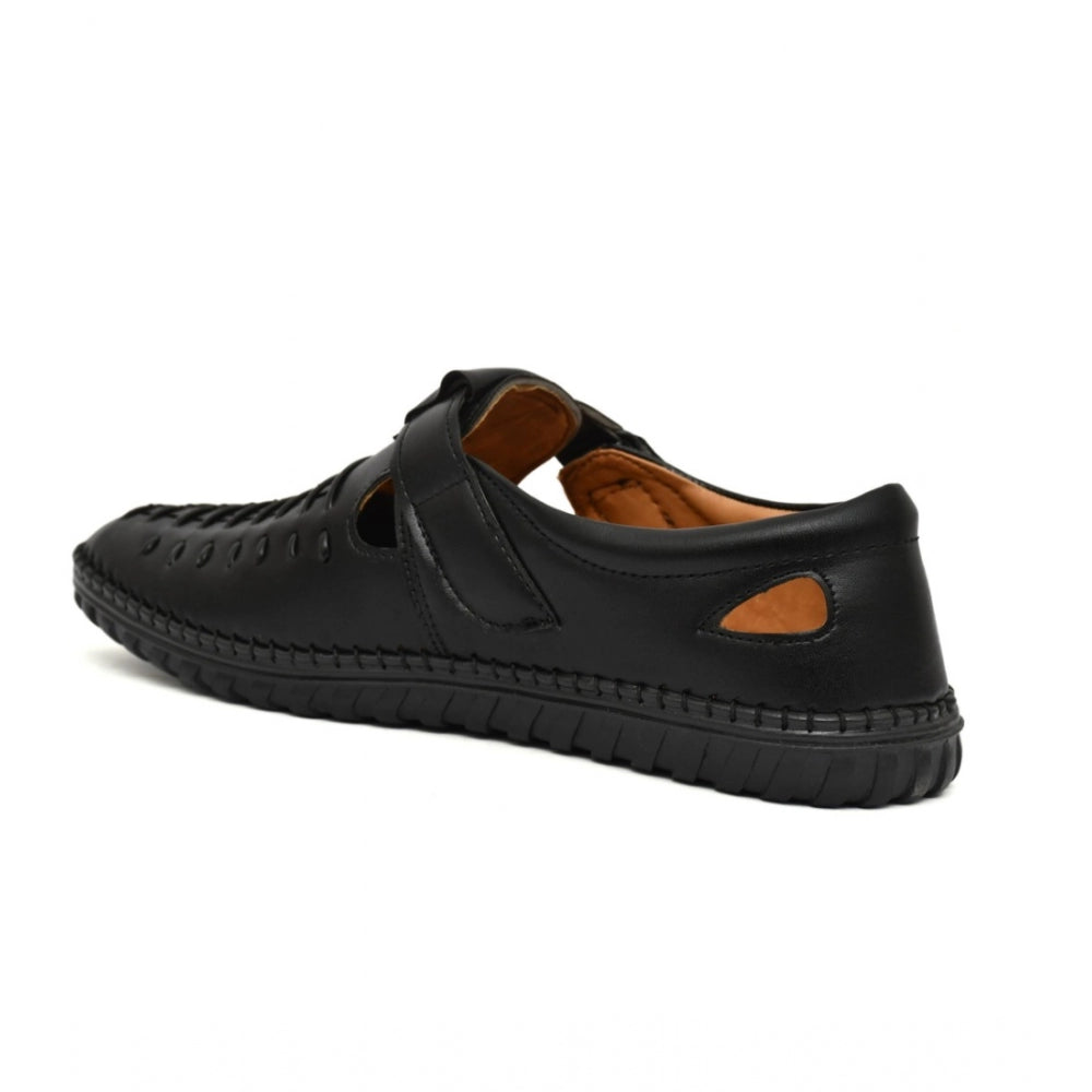 HD Men's Faux Leather Sandal (Black)