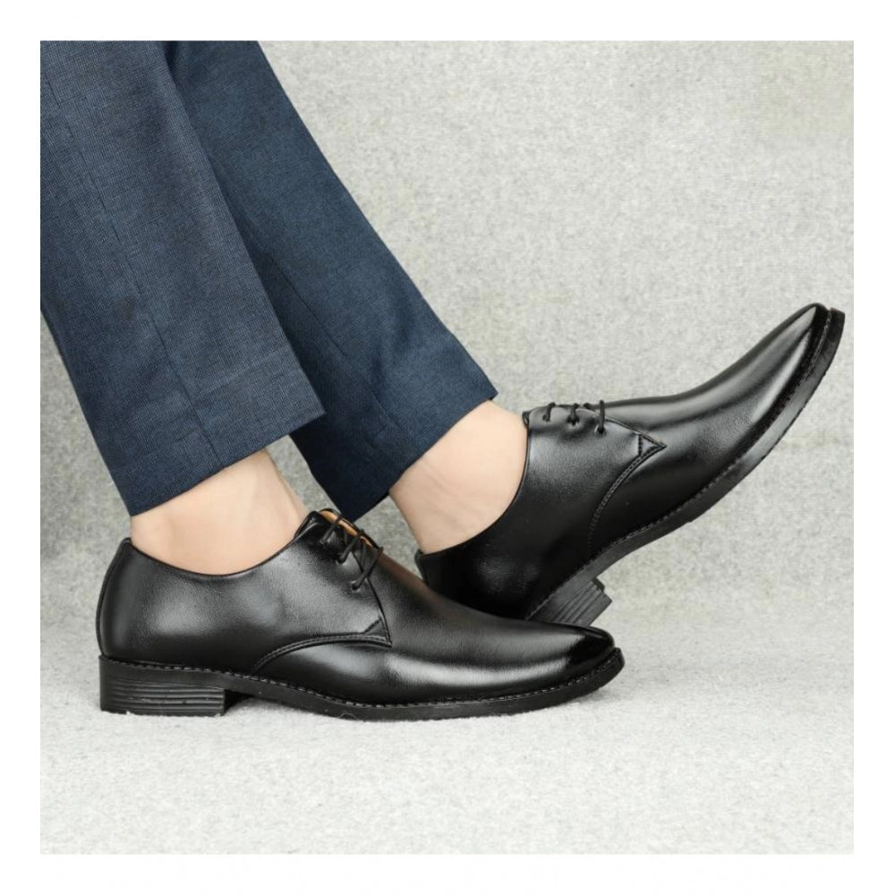HD Men's Faux Leather Formal Shoes (Black)