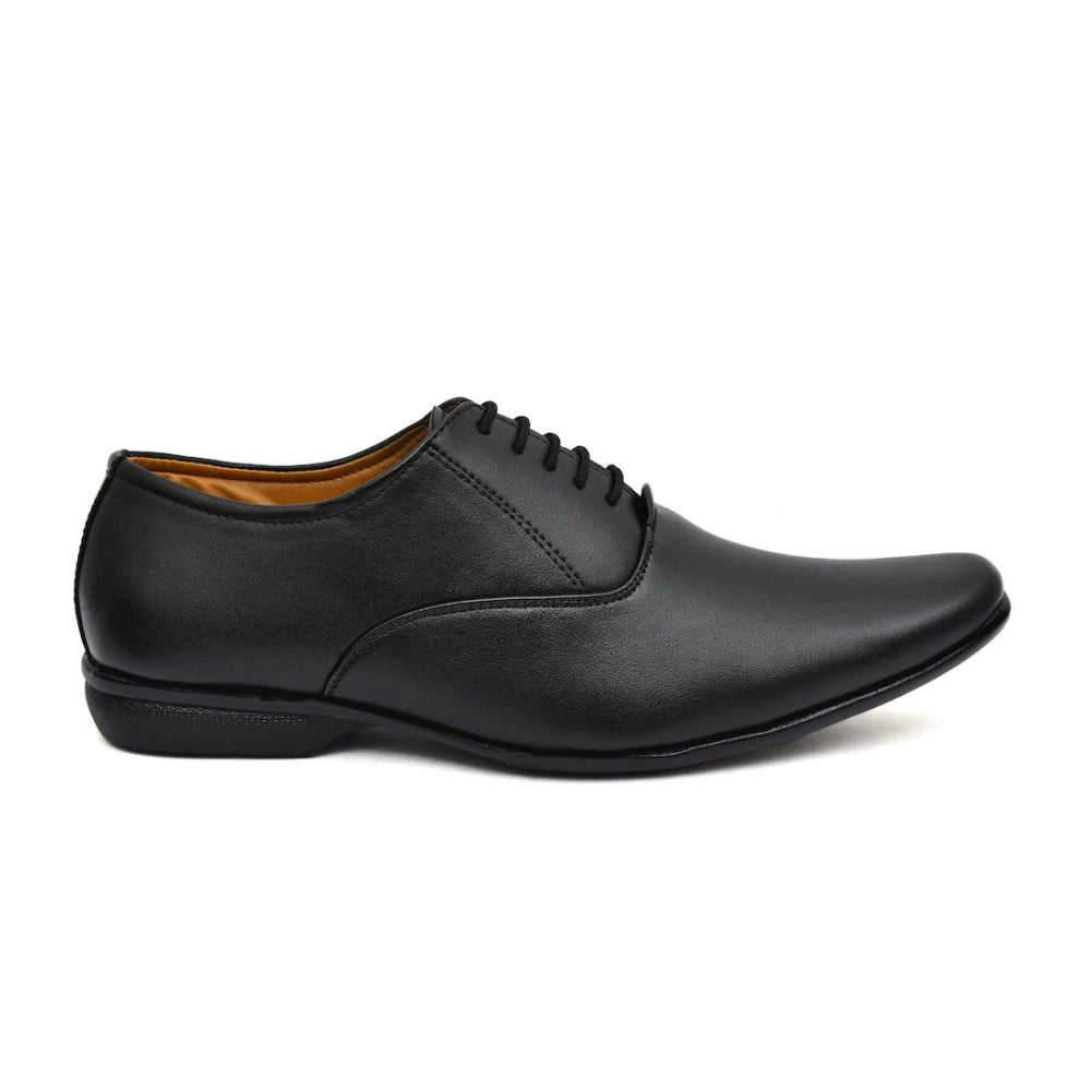 HD Men's Faux Leather Formal Shoes (Black)