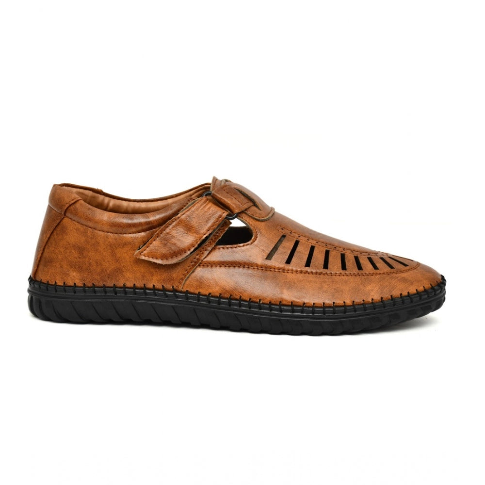 HD Men's Faux Leather Sandal (Tan)