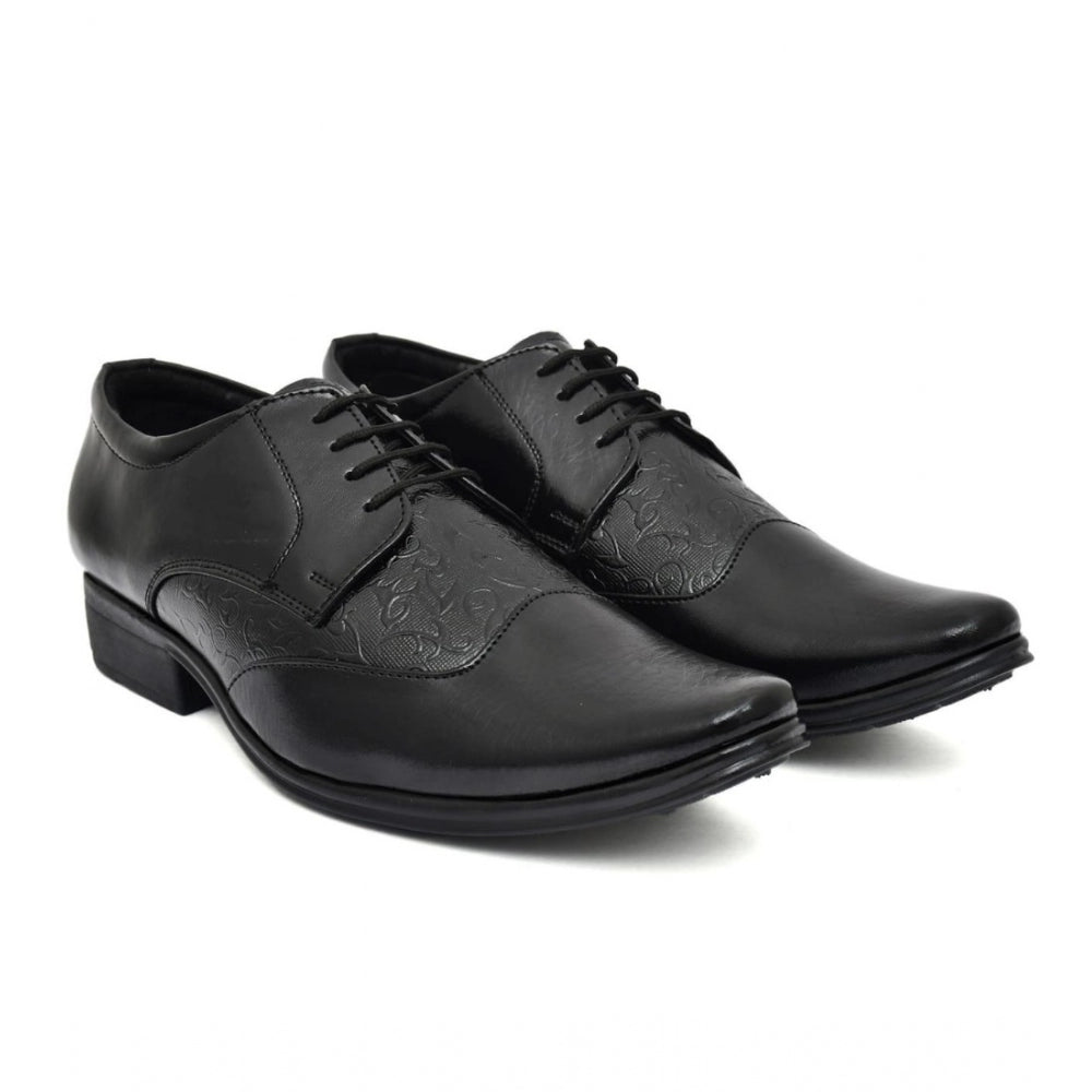 HD Men's Faux Leather Formal Shoes (Black)