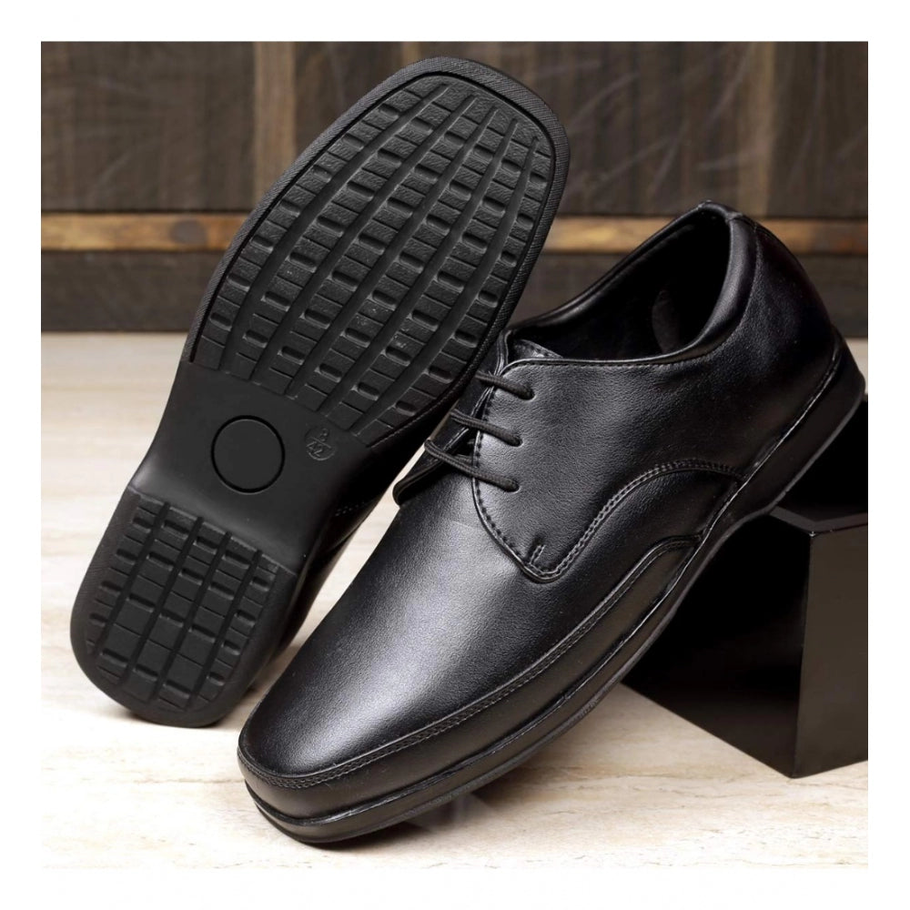 HD Men's Faux Leather Formal Shoes (Black)