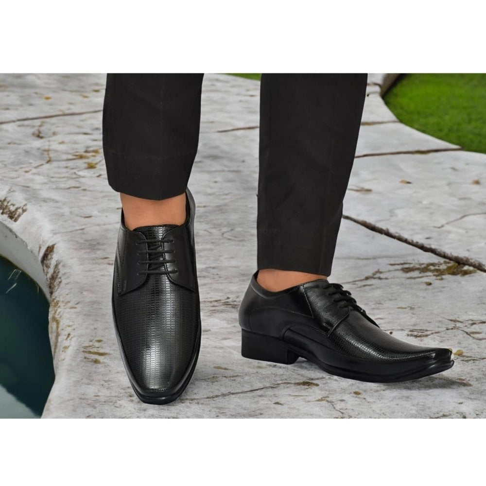 HD Men's Faux Leather Formal Shoes (Black)