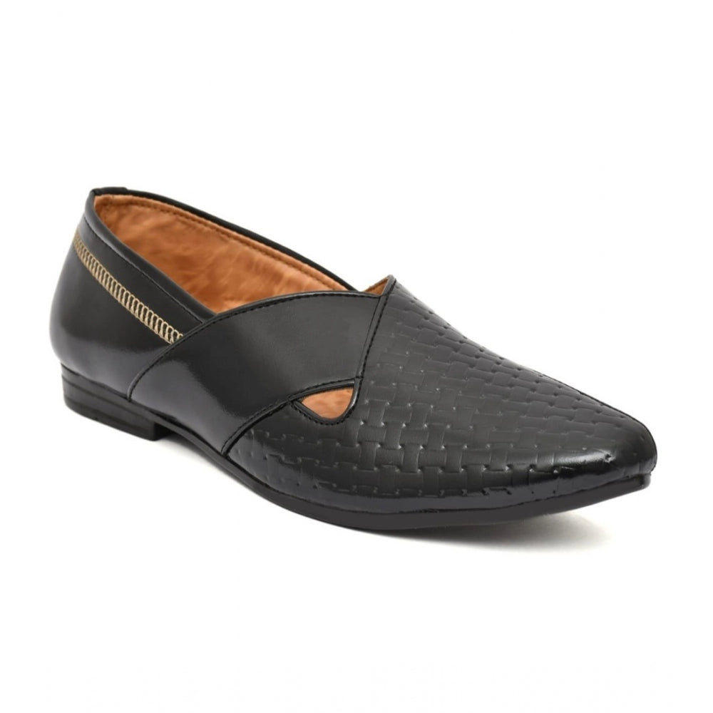HD Men's Faux Leather Formal Shoes (Black)
