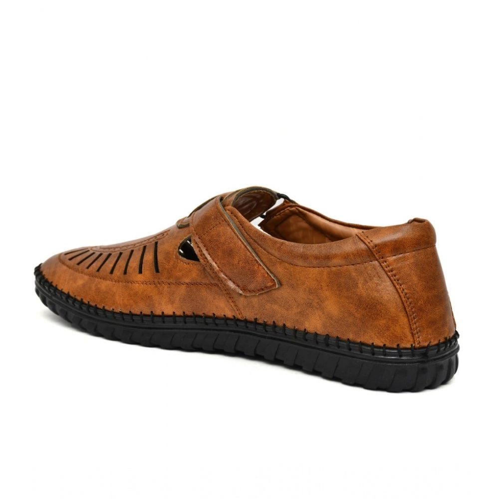 HD Men's Faux Leather Sandal (Tan)