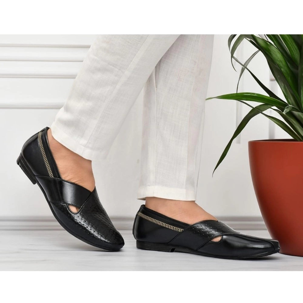 HD Men's Faux Leather Formal Shoes (Black)