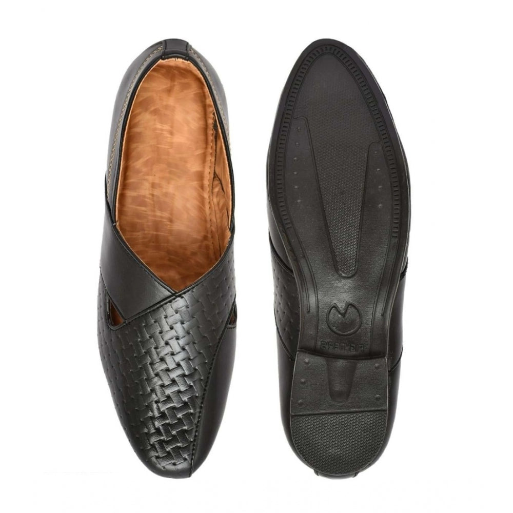 HD Men's Faux Leather Formal Shoes (Black)