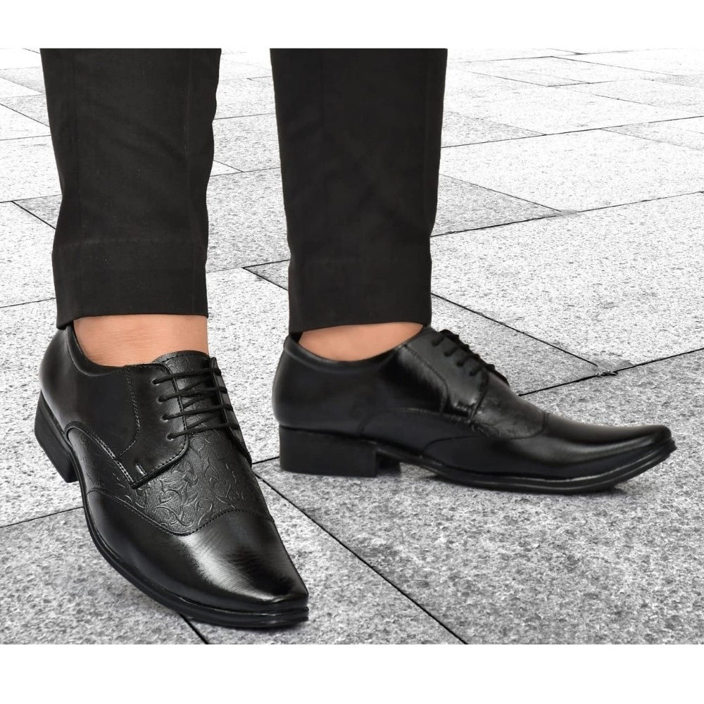 HD Men's Faux Leather Formal Shoes (Black)