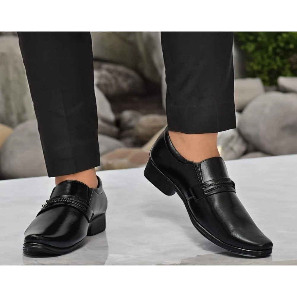 HD Men's Faux Leather Formal Shoes (Black)