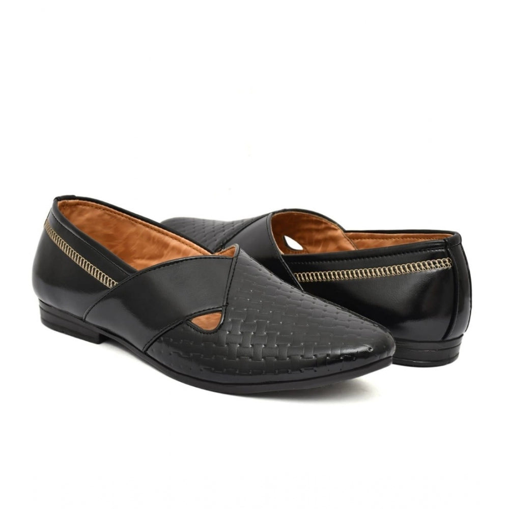 HD Men's Faux Leather Formal Shoes (Black)