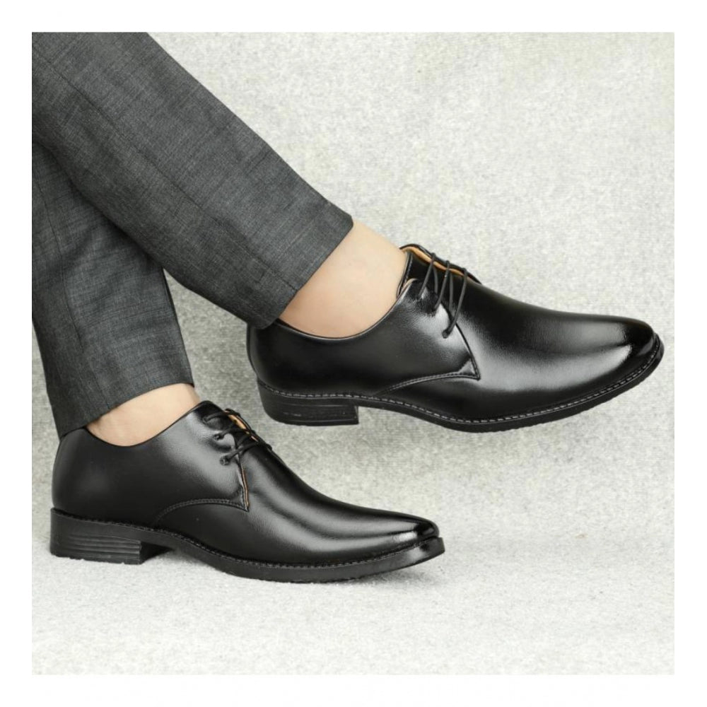 HD Men's Faux Leather Formal Shoes (Black)