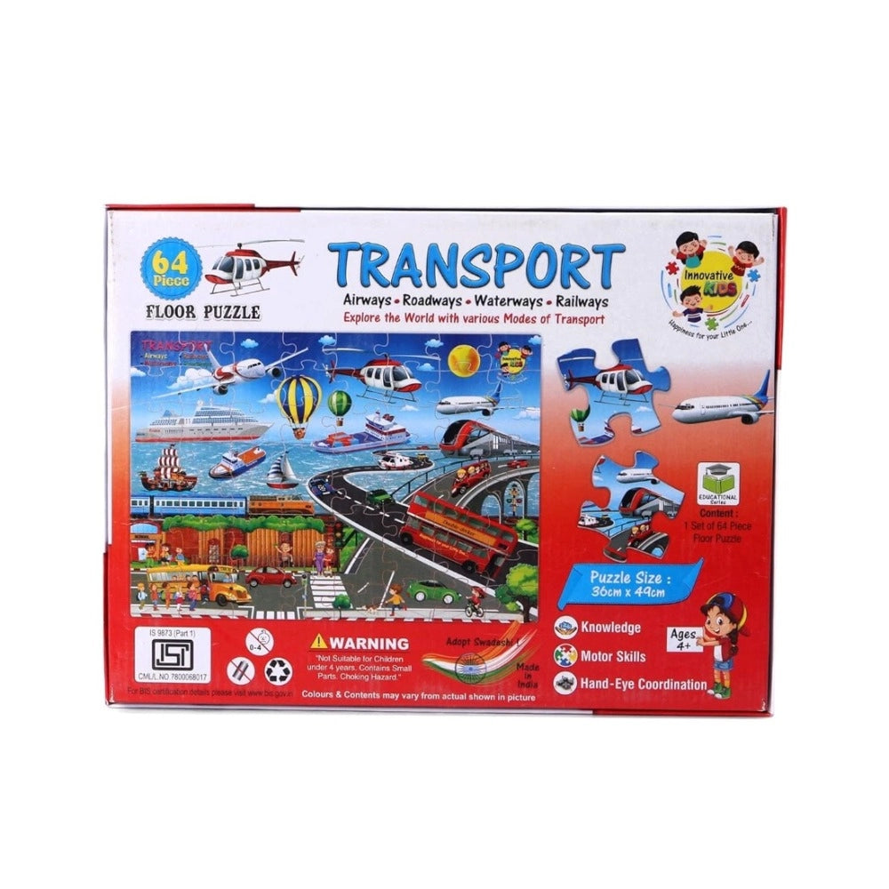 Transport Puzzle-64_Pcs Set  | Cardboard | Educational Toys | 4+ Years