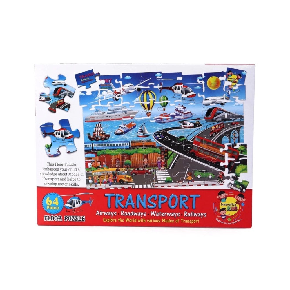 Transport Puzzle-64_Pcs Set  | Cardboard | Educational Toys | 4+ Years