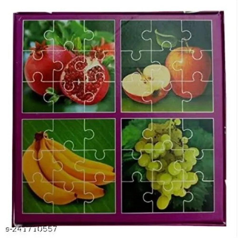 Fruits Puzzle -  4_Pcs Set | Cardboard | Educational Toys | 4+ Years