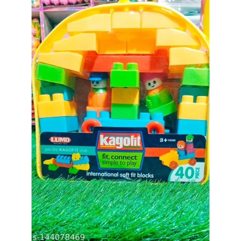 Blocks-40_Pcs Set  | Plastic | Educational Toys | 3+ Years