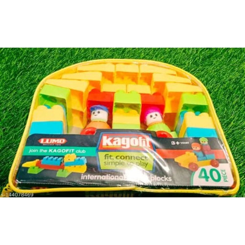 Blocks-40_Pcs Set  | Plastic | Educational Toys | 3+ Years