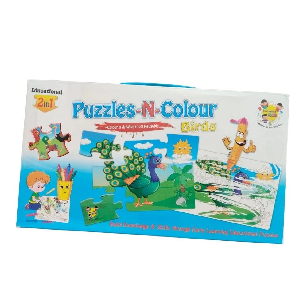 Colors Birds- 2 In 1 Puzzle &amp;  |   Cardboard  |   Educational Toys| 3+ Years