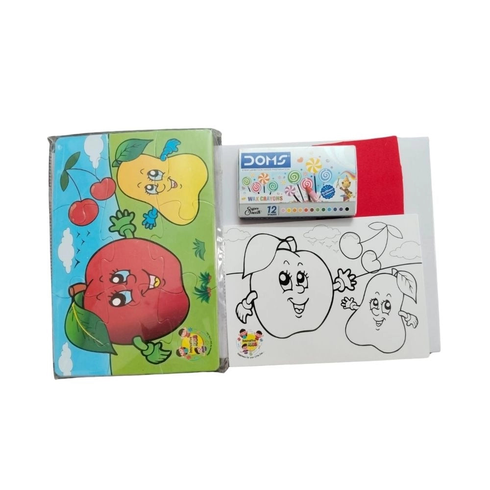 ColorsFtruit- 2 In 1 Puzzle &amp;  |   Cardboard  |   Educational Toys| 3+ Years