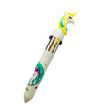 Pack Of_3 Unicorn  C Artoon character 10 in 1 Multicolour Ink Ballpoint Pen | Plastic | Stationery | 3+ Years
