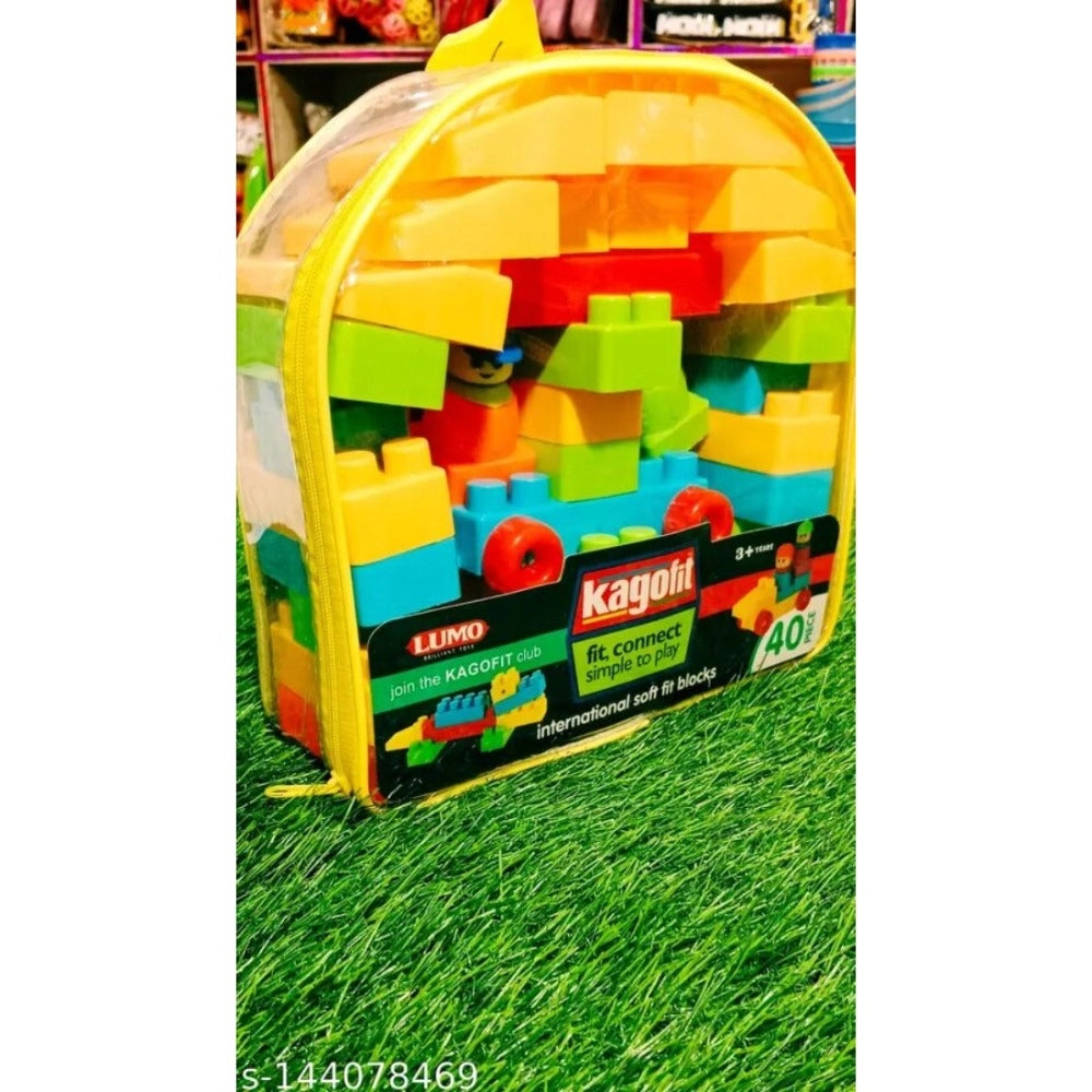 Blocks-40_Pcs Set  | Plastic | Educational Toys | 3+ Years