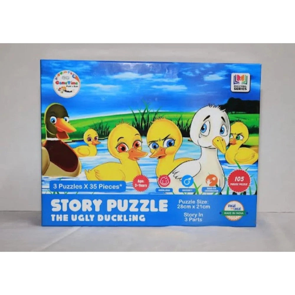 Ugly Ducklingg Story Puzzle- 35_Pcs Set  | Cardboard | Educational Toys | 5+ Years