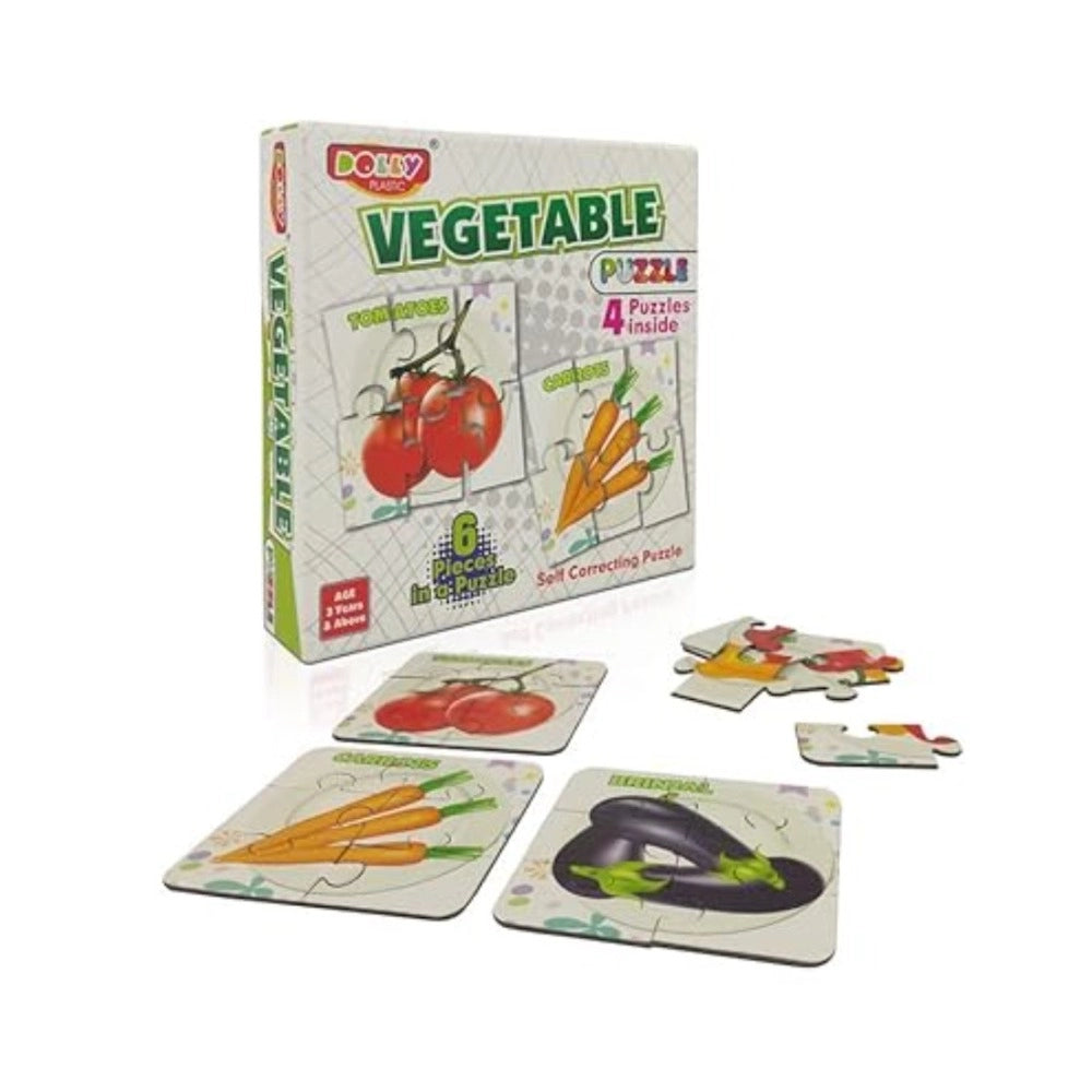 Vegetable Puzzles   4_pcs set | Cardboard | Educational Toys | 3+ Years