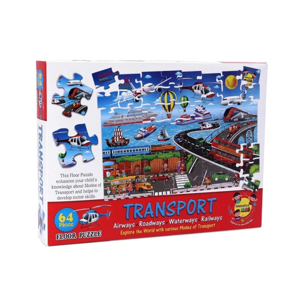 Transport Puzzle-64_Pcs Set  | Cardboard | Educational Toys | 4+ Years
