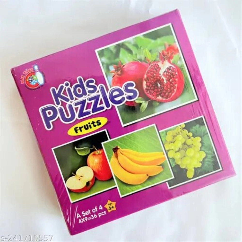 Fruits Puzzle -  4_Pcs Set | Cardboard | Educational Toys | 4+ Years